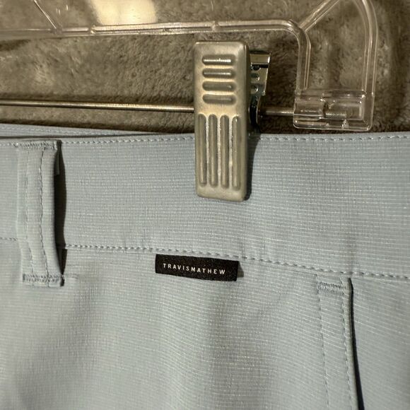 Travis Mathew Shorts Men Golf Performance Chino Prep Light Blue Size 40 NO TAG - Picture 7 of 8